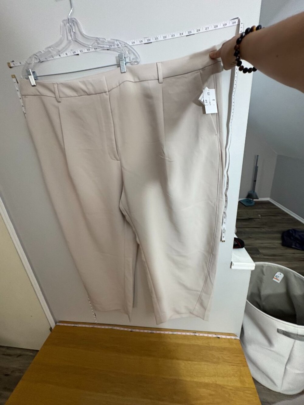 Old Navy Taylor Barrel Trouser Plus Size 28 4X High Rise Beige NWT